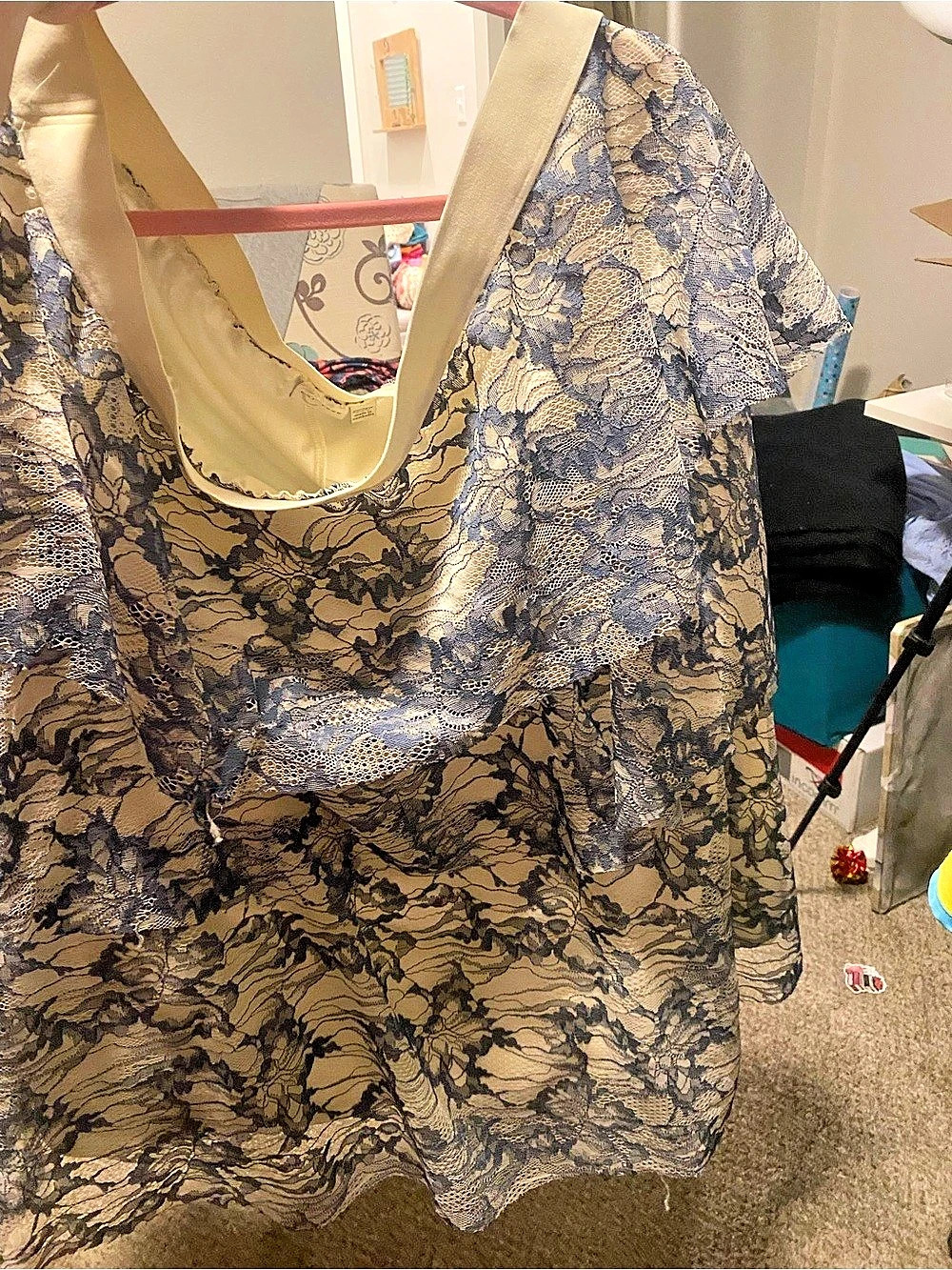 CATO Floral skirt in Blue & Cream 22/24